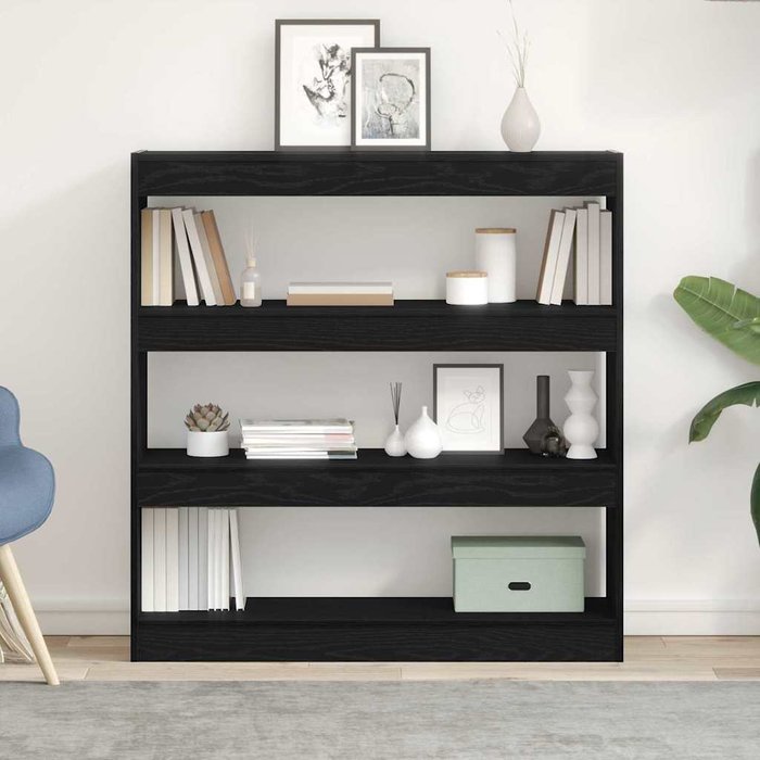 Librería de roble negro, 100 x 30 x 103 cm, madera de ingeniería. - pangivo