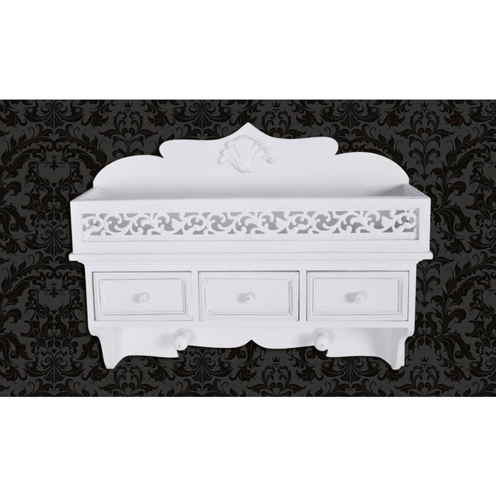 Estante de pared con 3 cajones 2 ganchos