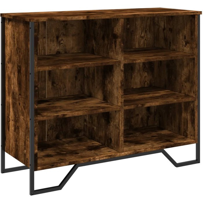 Aparador madera de ingeniería roble ahumado 91x35,5x74,5 cm - comfortxl