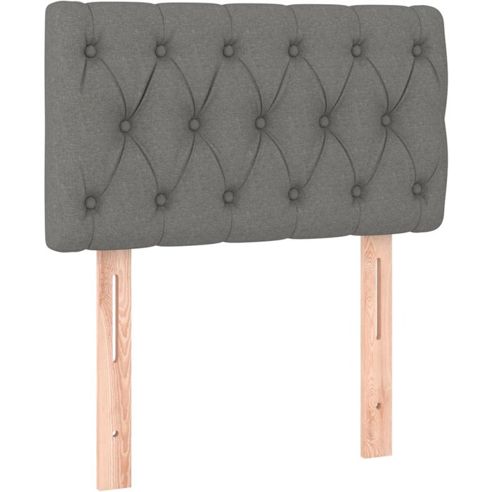 Cabecero cama - mueble cabecero de tela gris oscuro 80x7x78/88 cm