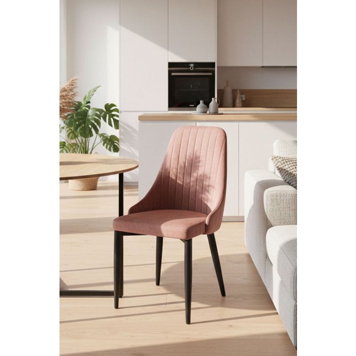 Regalos miguel - sillas comedor - silla kan terciopelo - rosa