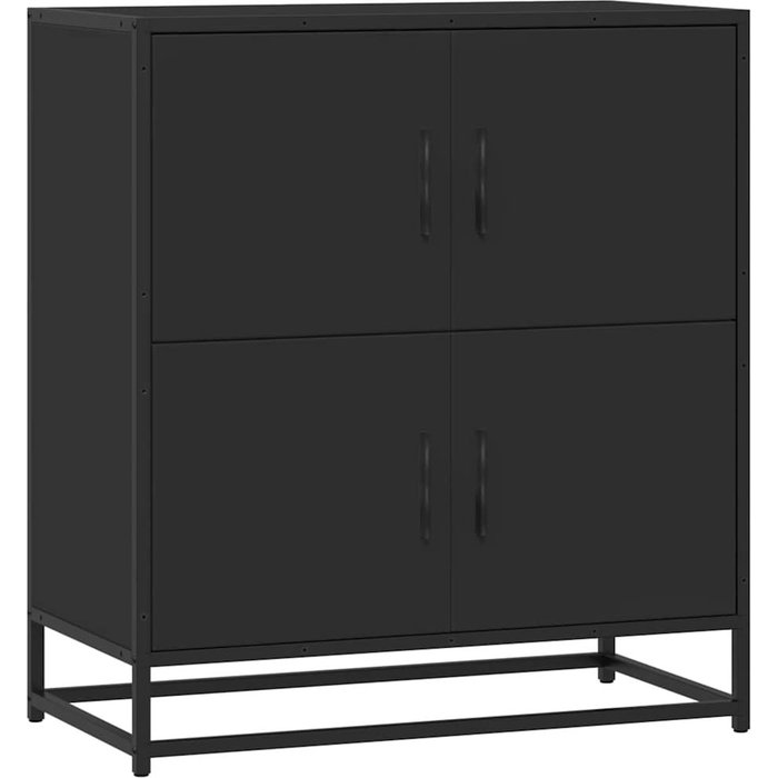 Aparador de madera de ingeniería negro 68x35x76 cm - comfortxl