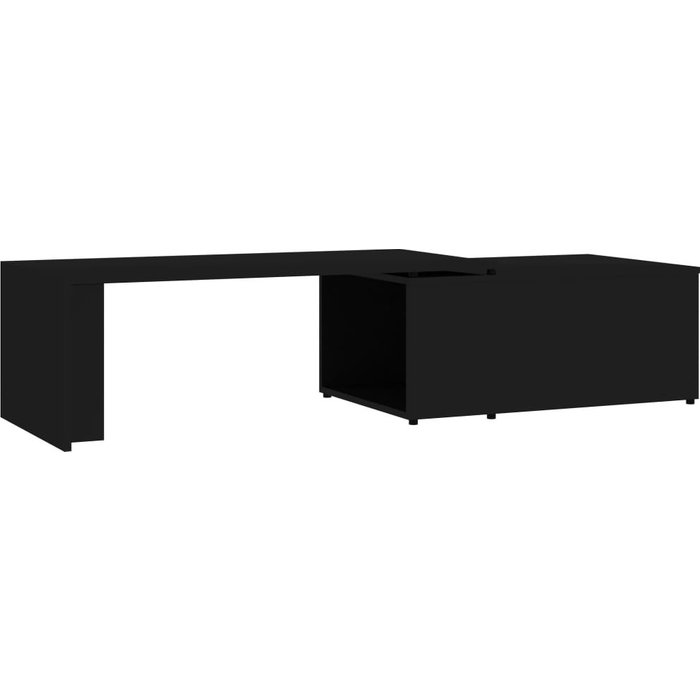 Mesa de centro madera contrachapada negro 150x50x35 cm