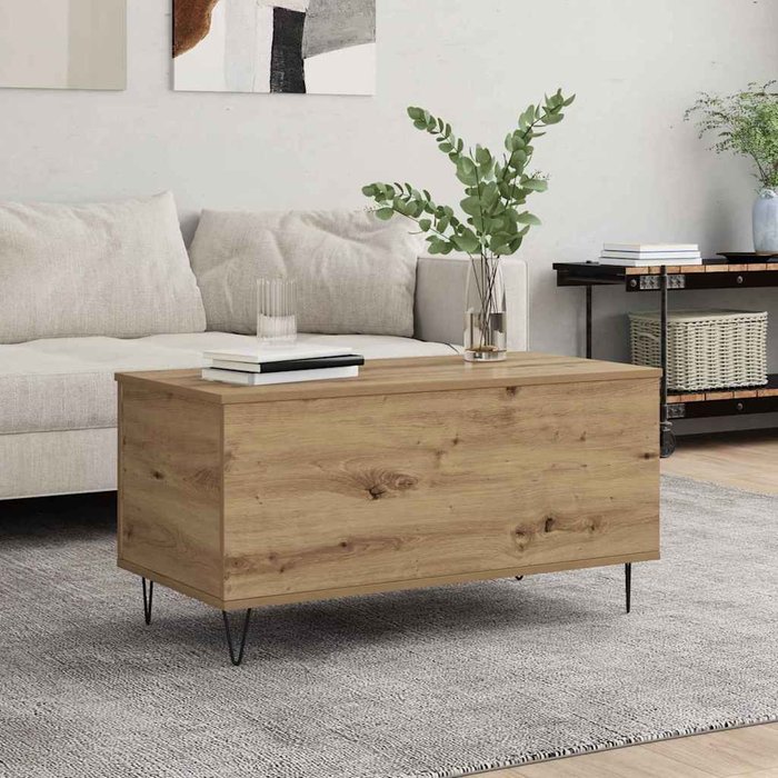 Maison exclusive - mesa de café roble artisan 90 x 44.5 x 45 cm