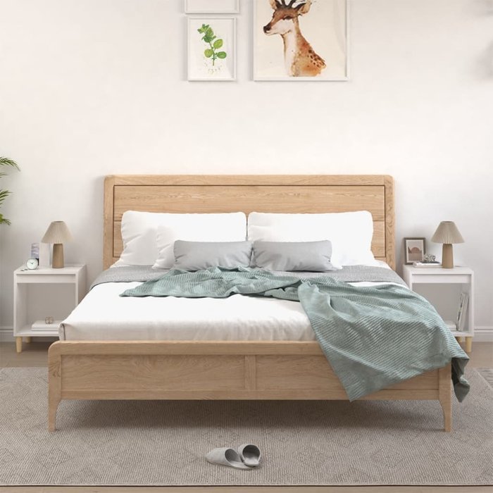 Pack de 2 mesitas de noche,mesilla de noche color blanco 40x35x50 cm cfw20213