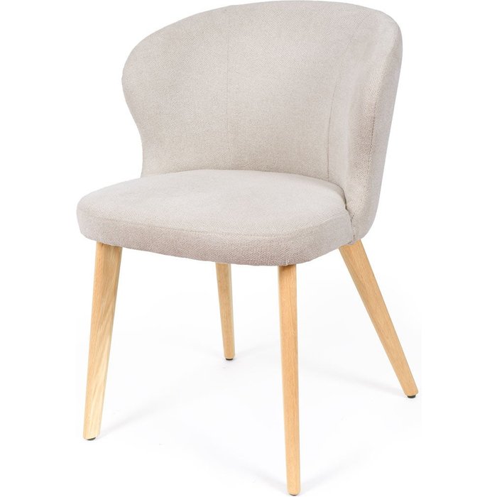 Silla susie minimalista ergonómica con madera de haya en color beige