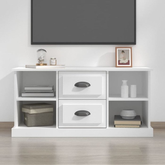 Vidaxl mueble para tv madera contrachapada blanco 99,5x35,5x48 cm
