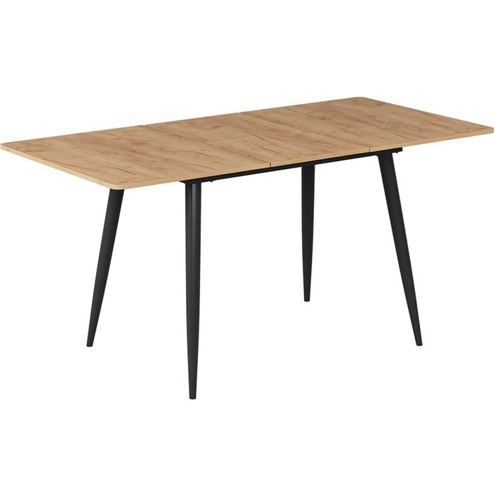 Vicco mesa de comedor beaver, goldkraft roble/negro, 120 x 80 cm extensible