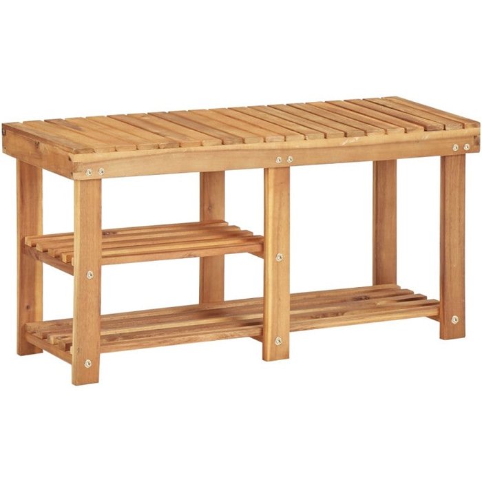 Vidaxl estantería de zapatos de madera maciza de acacia 90x32x46 cm