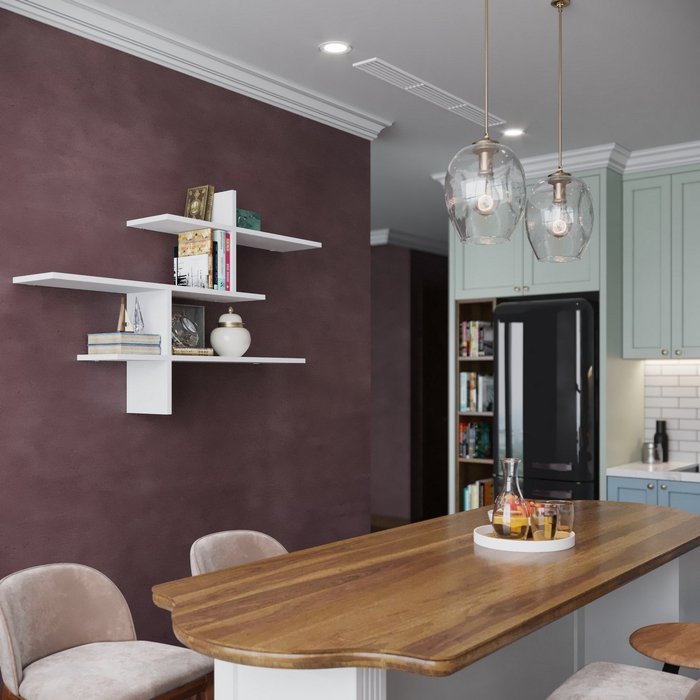 Estante de pared leo blanco