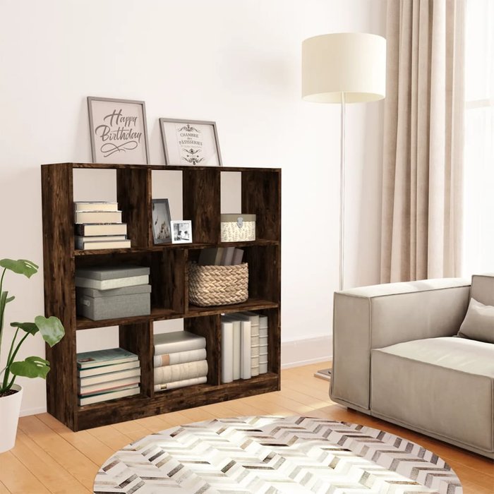 Librería de roble ahumado, 97,5 x 29,5 x 100 cm, madera de ingeniería. - pangivo