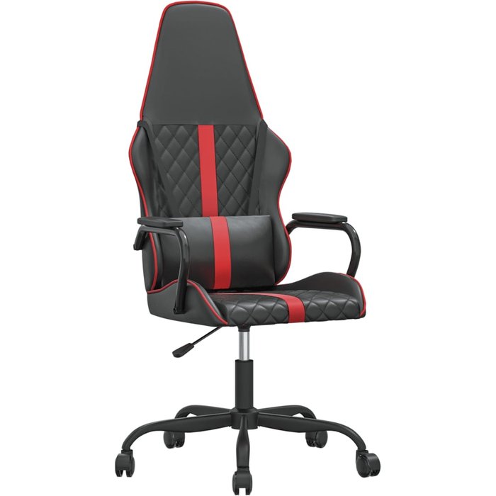 Silla gaming con masaje cuero sintético rojo y negro - comfortxl