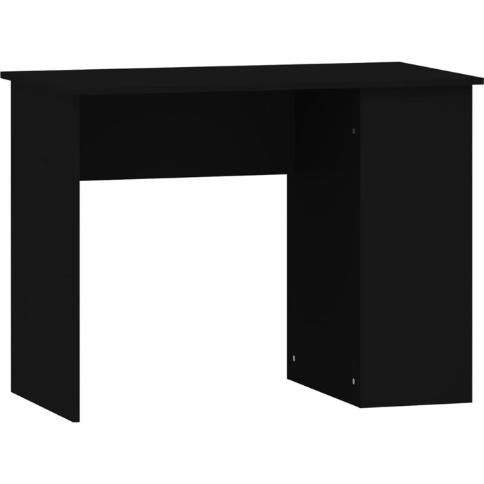 Escritorio de madera contrachapada negro 100x55x75 cm - comfortxl