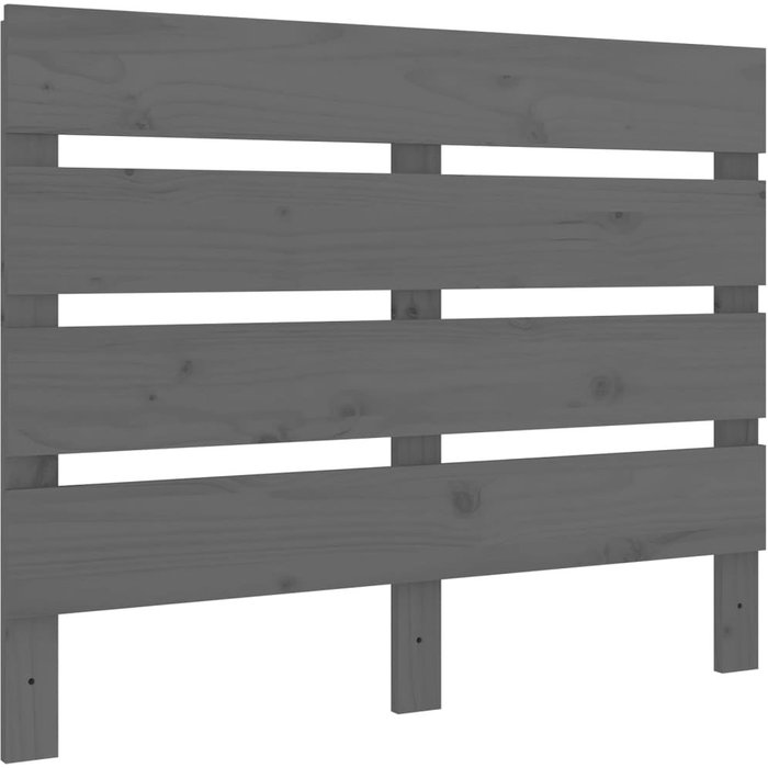 Cabecero de cama - mueble cabecero madera maciza de pino gris 100x3x80 cm