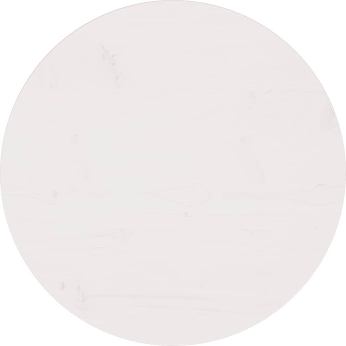 Tablero blanco de ø60x2,5 cm. madera maciza de pino.