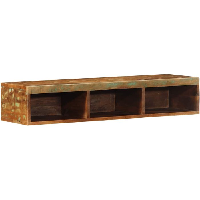 Mueble de tv de pared madera maciza reciclada 100x30x19 cm - comfortxl