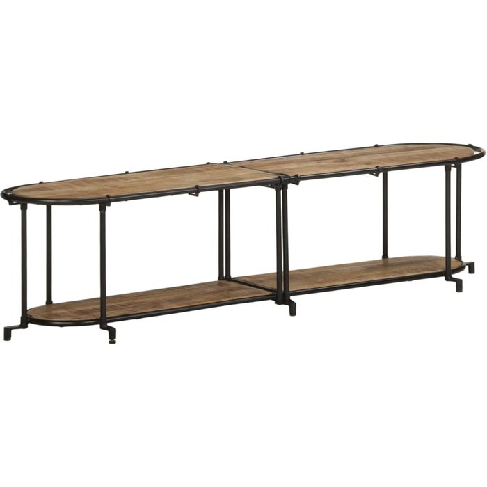 Maison exclusive - mueble de tv madera maciza de mango rugosa 160x42x40 cm