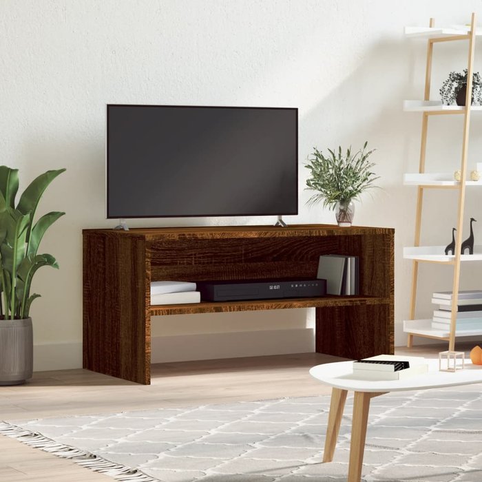 Maison exclusive - mueble de tv madera de ingeniería marrón roble 80x40x40 cm