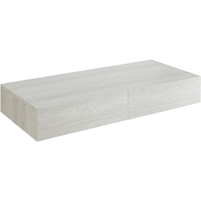 Estantería de pared con 2 cajones 80 x 35 x 12 cm efecto hormigón 03_0007008