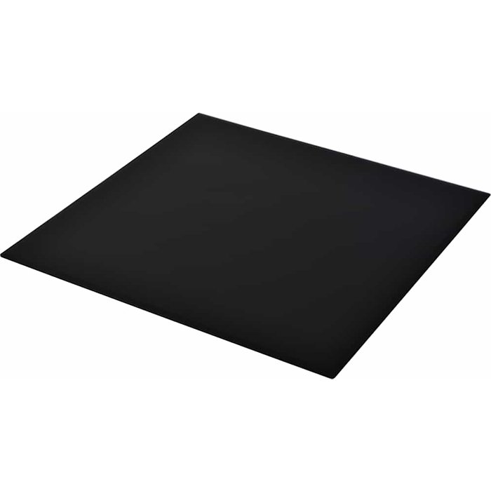 Tablero de mesa cuadrado de vidrio templado de 700 x 700 mm.