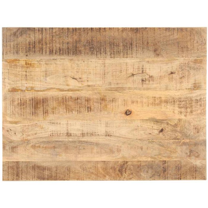 Tablero de mesa, madera maciza de mango, 25-27 mm de grosor, 80x70 cm