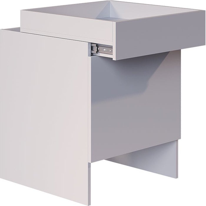 Vicco armario para robot aspirador dustin, blanco, 50 x 67.5 cm con 1 puerta