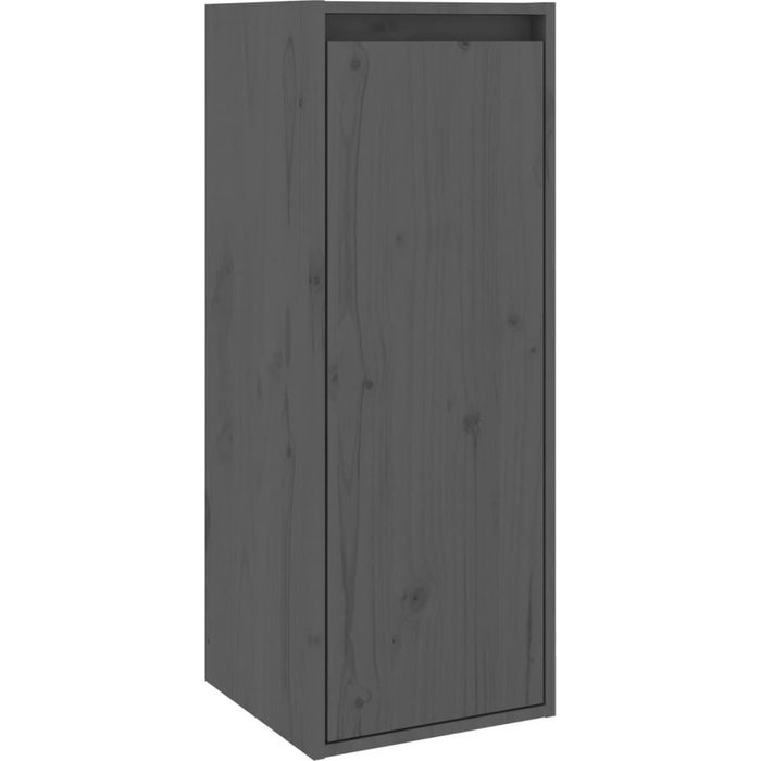 Armario de pared de pino macizo en color gris 30x30x80 cm - comfortxl