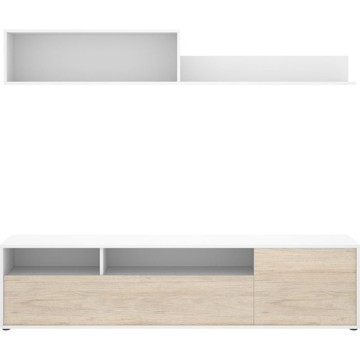 Bay salon tv blanco natural