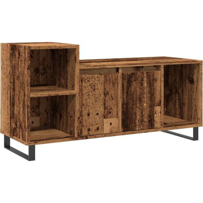 Mueble para tv madera ingeniería madera envejecida 100x35x55 cm - comfortxl