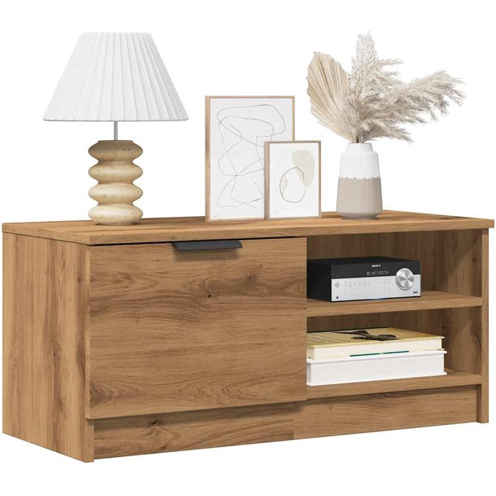 Maison exclusive - mueble de tv madera de ingeniería roble artisan 80x35x36,5 cm