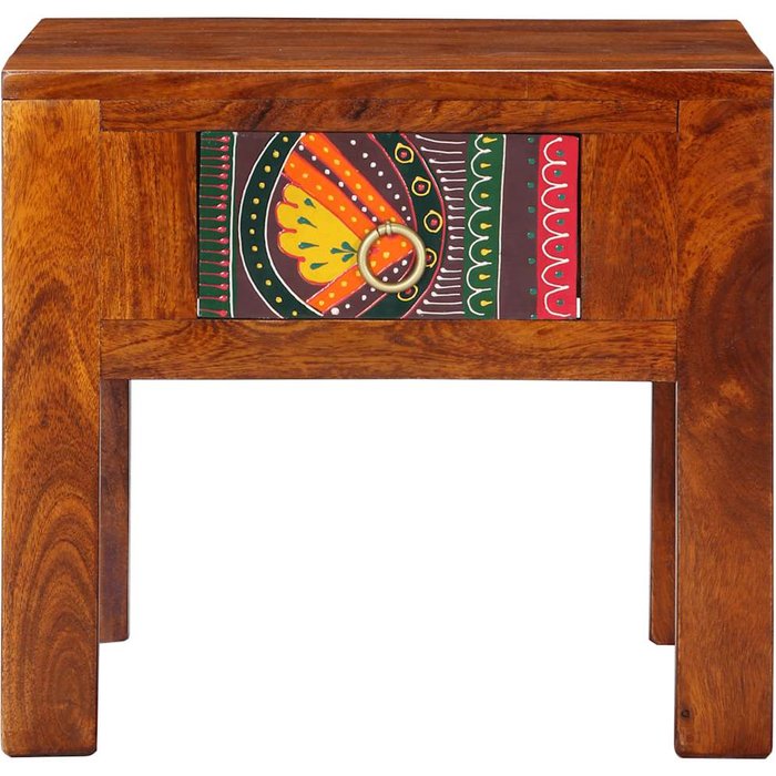 Mesita de noche madera maciza de acacia 40x40x36 cm - comfortxl