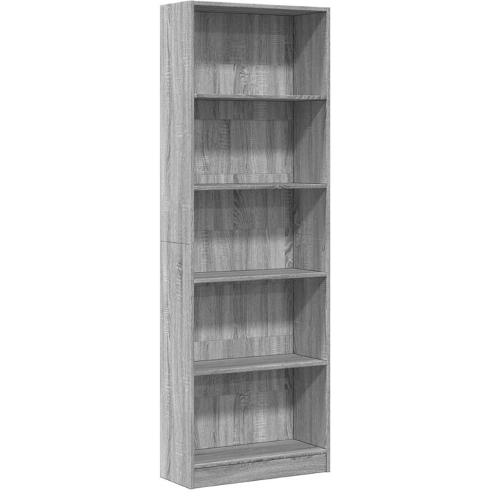 Estantería de madera de ingeniería gris sonoma 60x24x176 cm – comfortxl