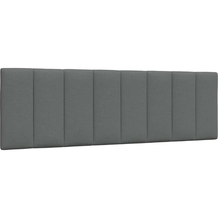 Cabecero de cama acolchado tela gris oscuro 160 cm