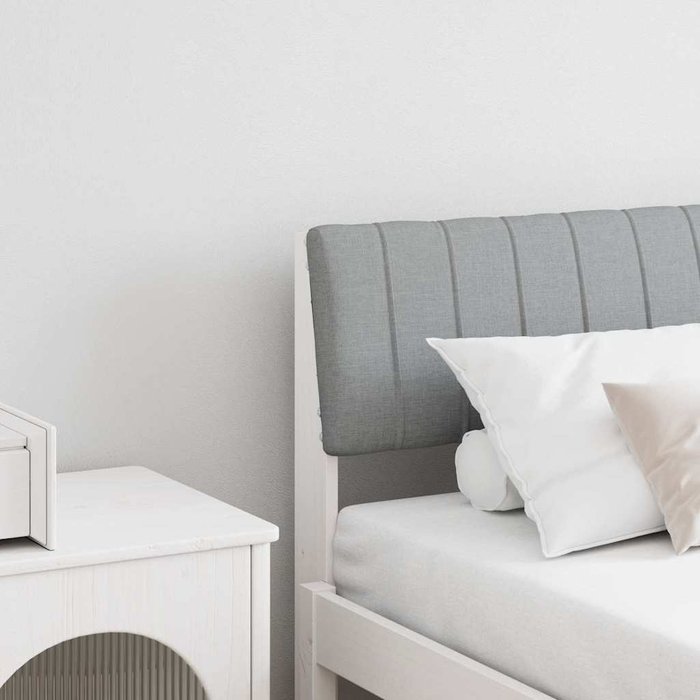 Maison exclusive - cabecero tapizado gris claro 180 cm madera de pino macizo