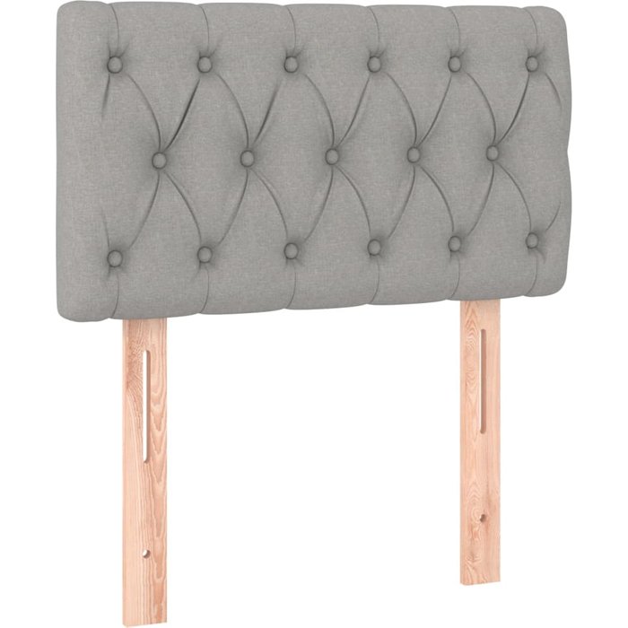 Cabecero cama - mueble cabecero de tela gris claro 80x7x78/88 cm