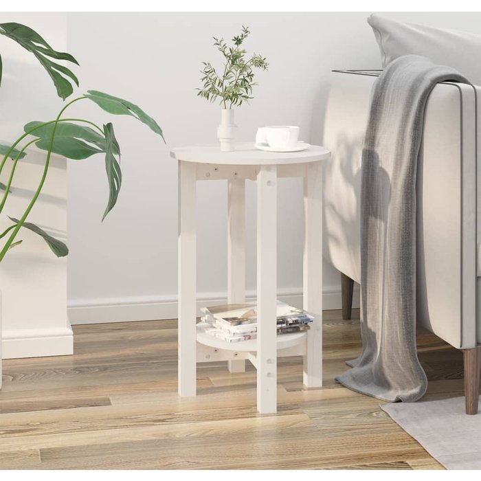 ¿mesa de centro blanca? 40x60 cm madera maciza de pino