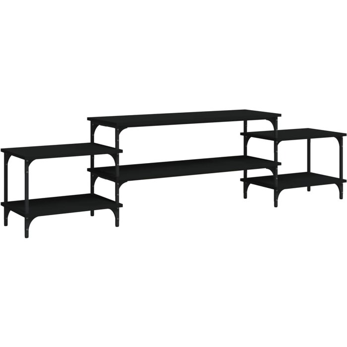 Mueble para tv madera contrachapada negro 197x35x52 cm - comfortxl