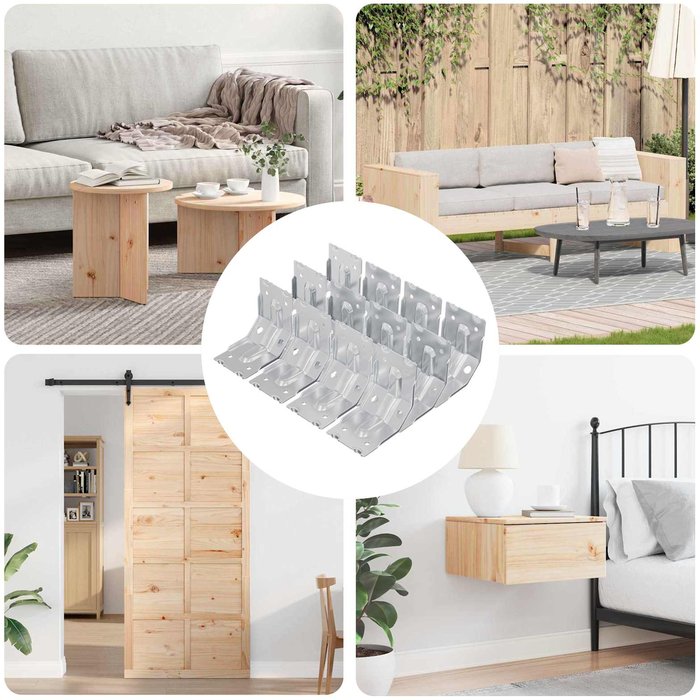 Soporte 212 pcs recubierto de zinc 106 x 55 x 1,5mm acero