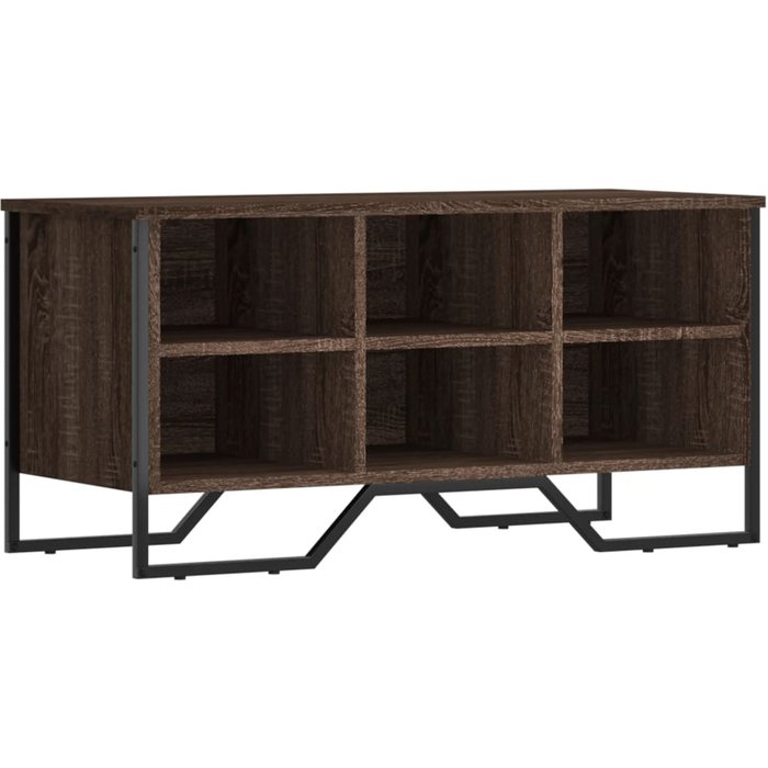 Zapatero de madera laminada, roble marrón, 90x38x45,5 cm - comfortxl