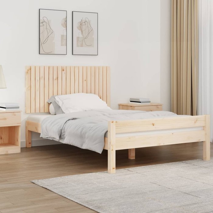 Cabecero de cama de pared madera maciza de pino 127,5x3x60 cm - comfortxl