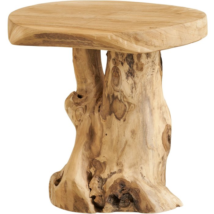 Mesa auxiliar redonda de madera d40cm