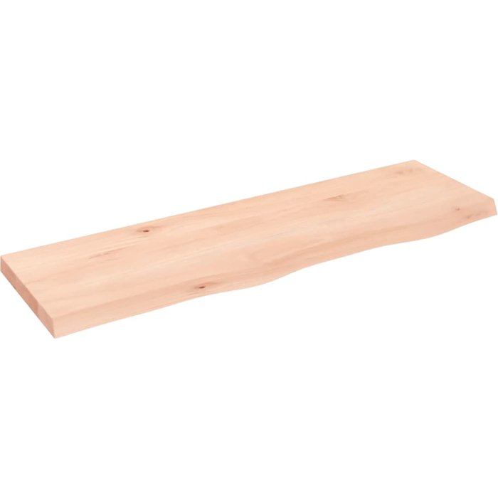 Estante de pared 100x30x(2-4) cm madera maciza de roble sin tratar
