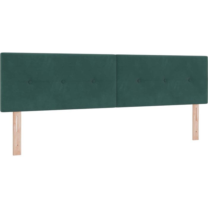 Cabecero cama - mueble cabecero led con tiras led manual verde 180 cm terciopelo