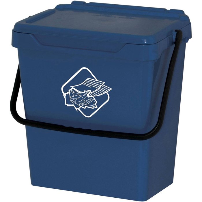Papelera made in italy, capacidad 34 lt, cesto 40x31x39h cm azul - foscas