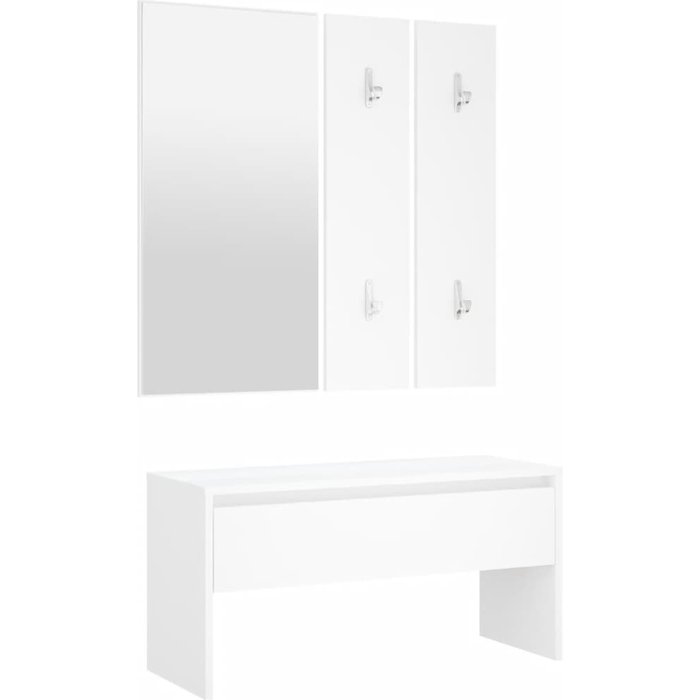 Set de muebles de recibidor madera contrachapada roble ahumado - comfortxl