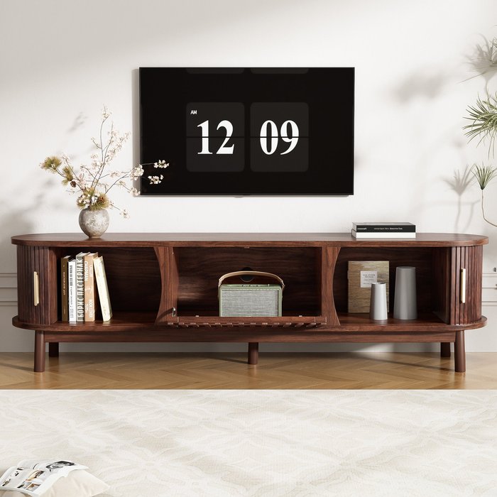 Mueble de tv 165x39,5x46cm - para televisores de hasta 65 - marrón