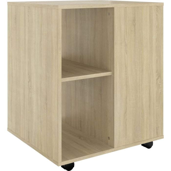 Armario con ruedas madera contrachapada roble sonoma 60x53x72cm