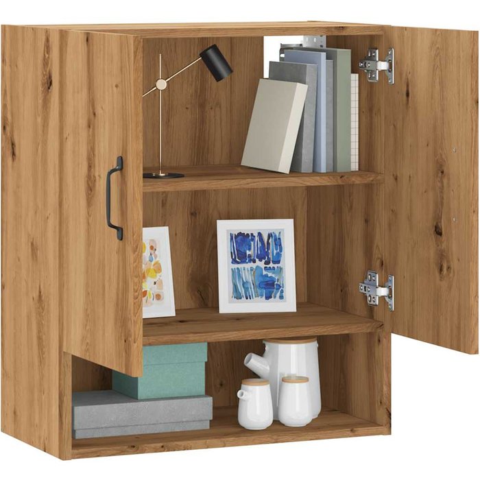 Armario de pared de roble artesanal 60x31x70 cm madera de ingeniería