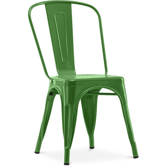 Silla industrial kalax de acero brillo reforzado - gama alta-color verde bosque