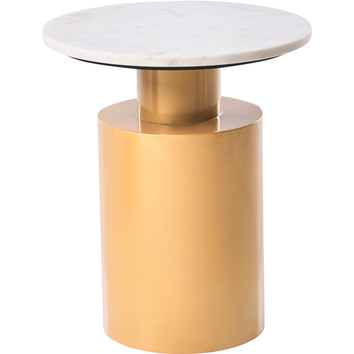 Beliani mesa auxiliar ariaga metal dorado